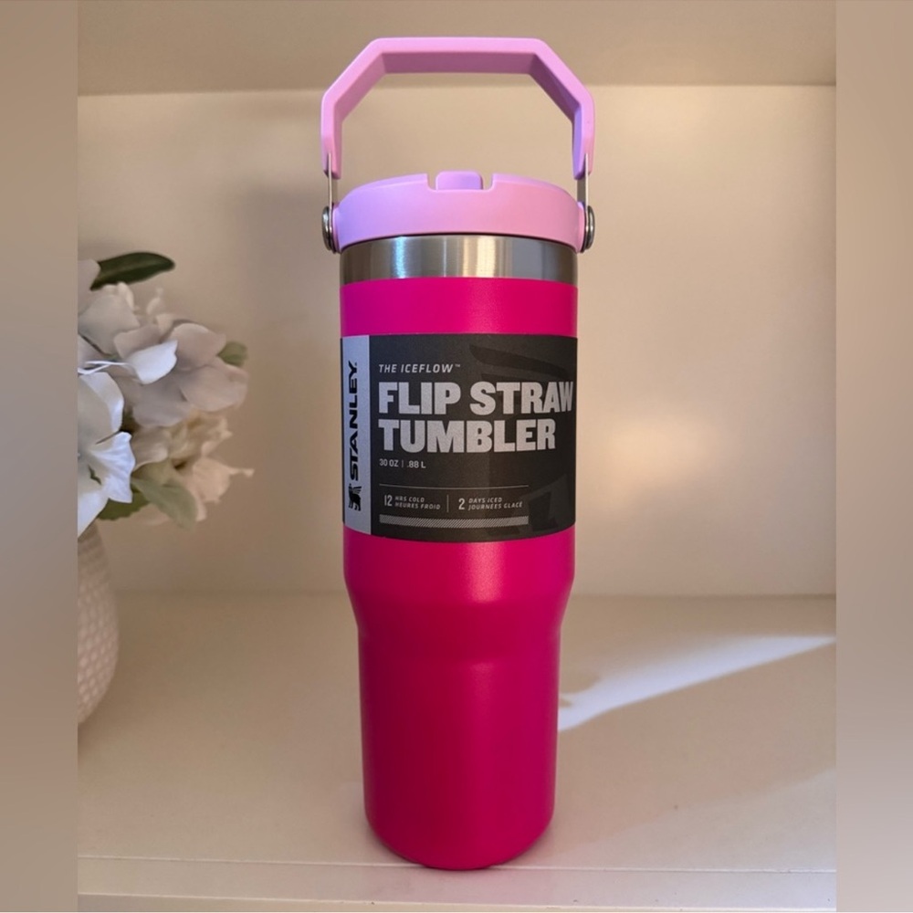 🎉LAST CHANCE🎉Stanley Iceflow Flip Straw 30oz Tumbler Camelia